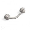 Titanium curved barbell, 14 ga