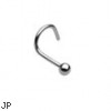 Titanium Nose Screw With 2Mm Ball, 18 Ga