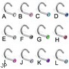 Titanium nose screw with jeweled ball, 18 ga