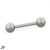 Titanium straight barbell, 14 ga