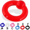 Transparent acrylic captive bead ring, 2 ga