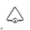 Triangle captive bead ring, 16 ga