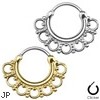 Tribal Fan Surgical Steel Septum Clicker - IP Gold