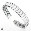 Tungsten Carbide Flat Faceted Bio-Magnetic Bracelet