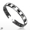 Tungsten Carbide IP Black Duo Tone Bio-Magnetic Bracelet