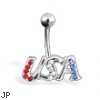 USA belly button ring