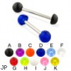 UV ball and half ball straight barbell, 14 ga