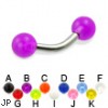 UV ball curved barbell, 12 ga