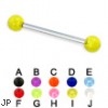 UV ball straight barbell, 16 ga