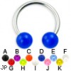 UV ball titanium circular barbell, 14 ga