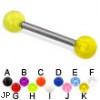 UV ball titanium straight barbell, 12 ga