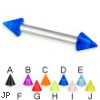 UV cone straight barbell, 12 ga