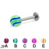 Wave ball labret, 14 ga