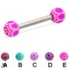 Web ball straight barbell, 12 ga