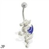 Winged dragon belly ring